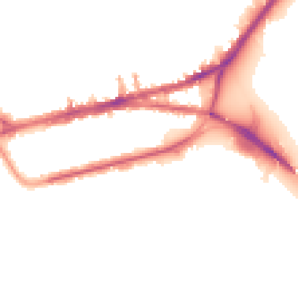 Night-time road noise heatmap for PL4 9NR