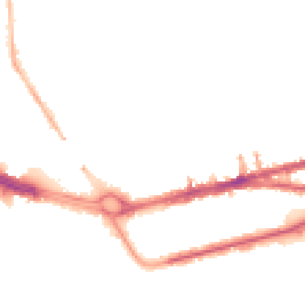 Night-time road noise heatmap for PL4 9PN