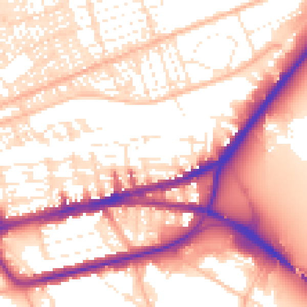 Daytime road noise heatmap for PL4 9PS