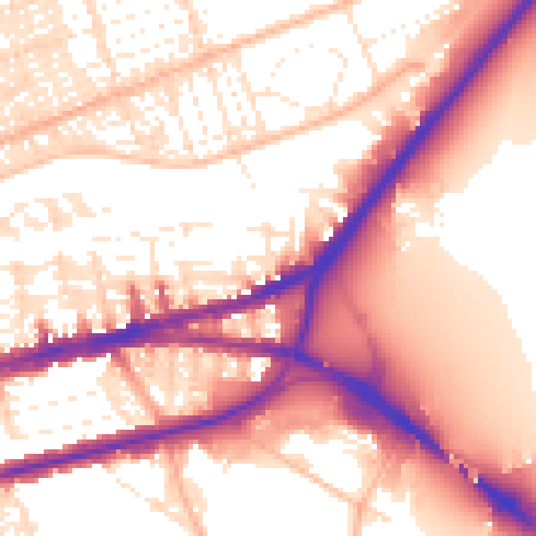 Daytime road noise heatmap for PL4 9PU