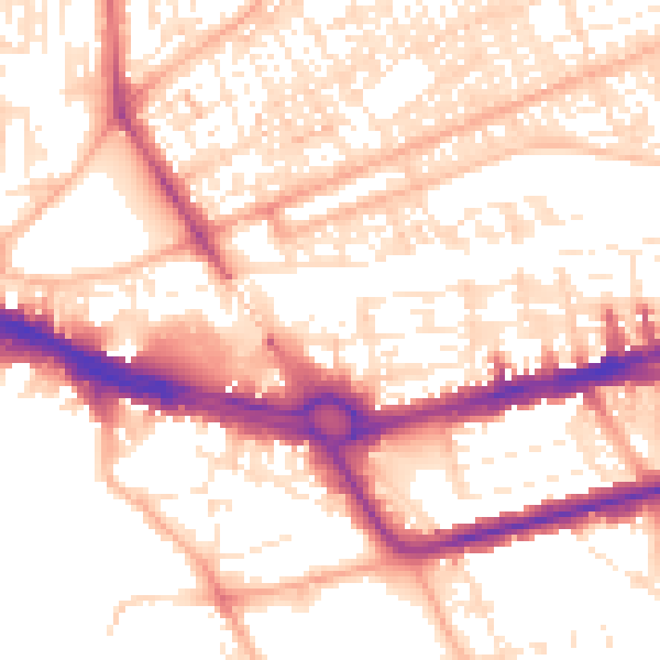 Daytime road noise heatmap for PL4 9PX