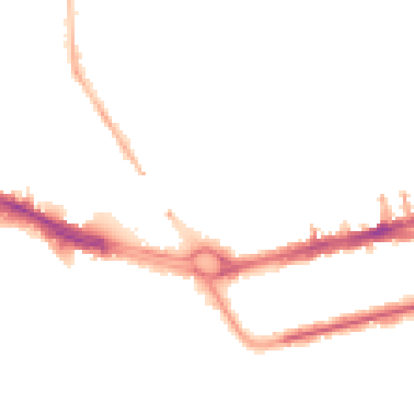 Night-time road noise heatmap for PL4 9PX