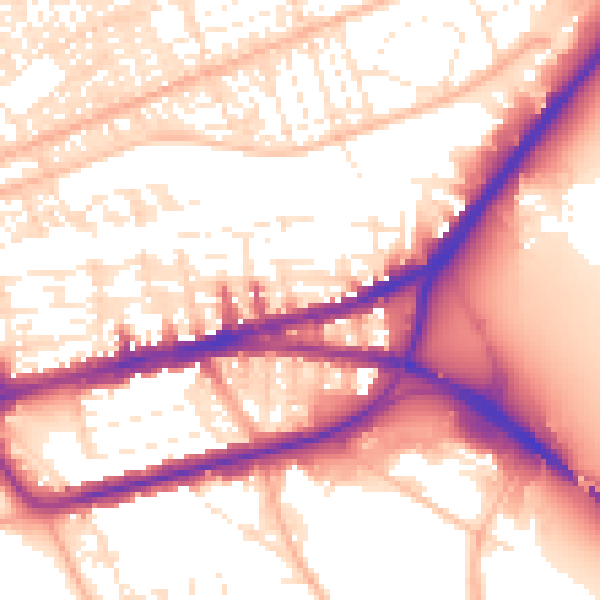 Daytime road noise heatmap for PL4 9QF