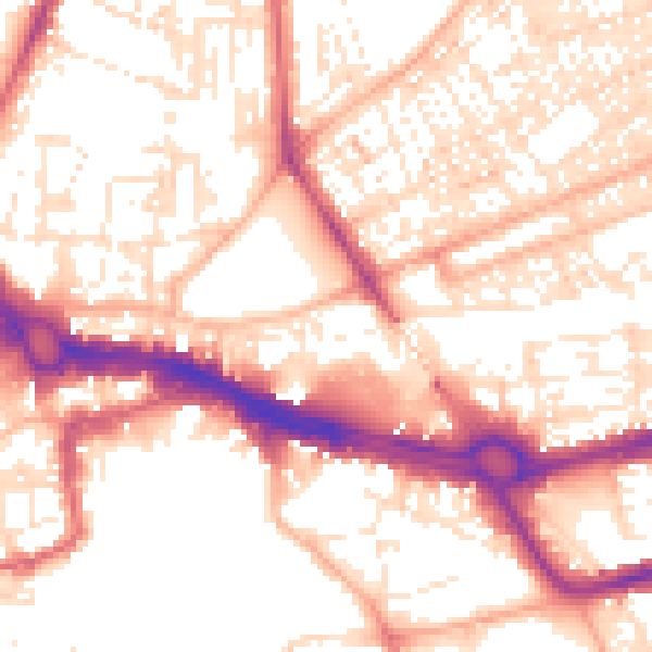 Daytime road noise heatmap for PL4 9RA