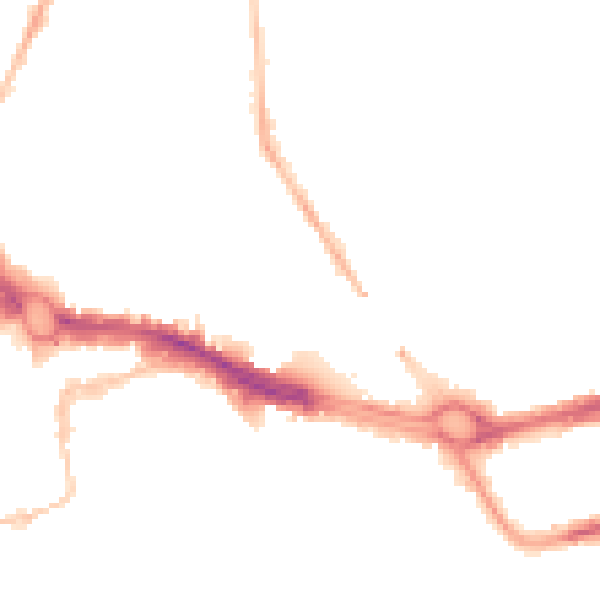 Night-time road noise heatmap for PL4 9RA