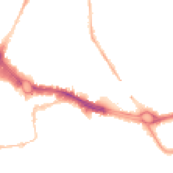 Night-time road noise heatmap for PL4 9RB