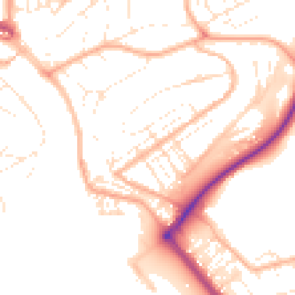 Daytime road noise heatmap for PL5 1AB