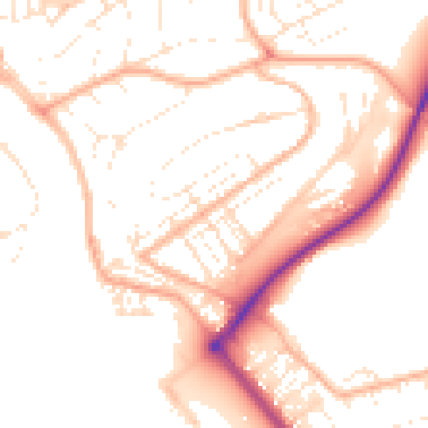 Daytime road noise heatmap for PL5 1AD