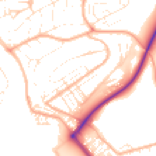 Daytime road noise heatmap for PL5 1AE