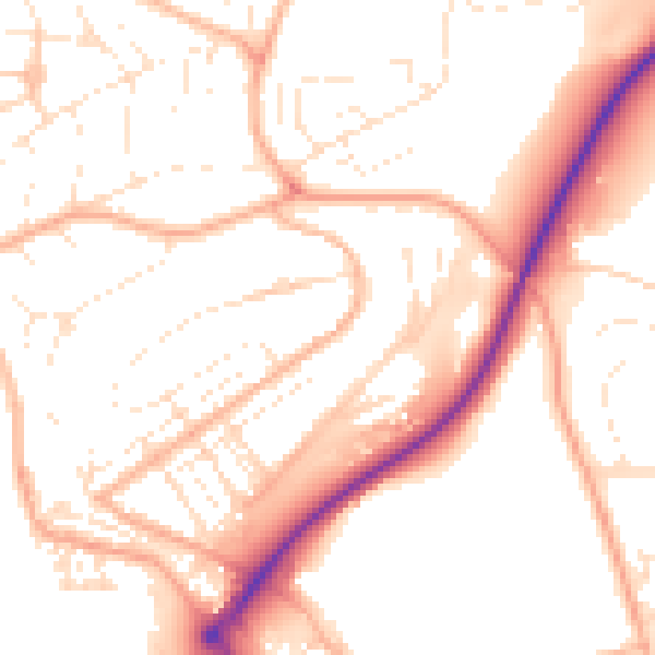 Daytime road noise heatmap for PL5 1AF