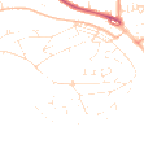 Daytime road noise heatmap for PL5 1AR