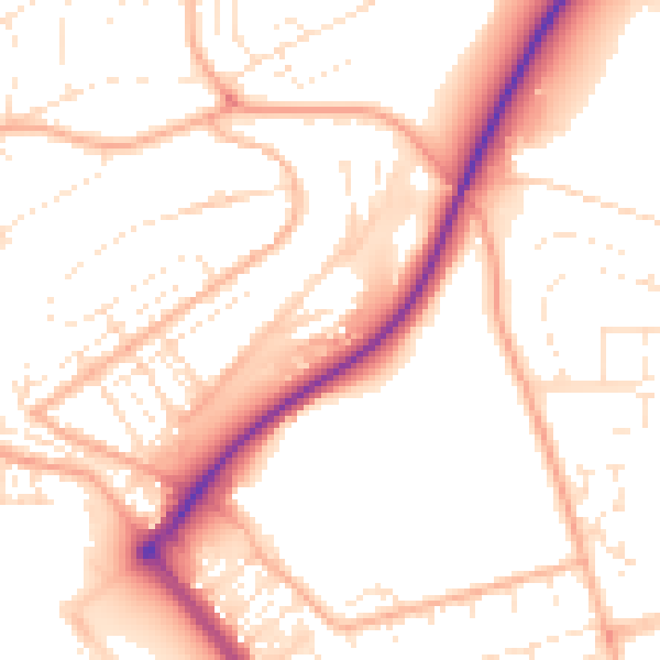 Daytime road noise heatmap for PL5 1AS