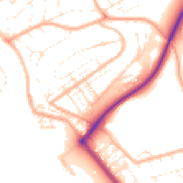 Daytime road noise heatmap for PL5 1AX