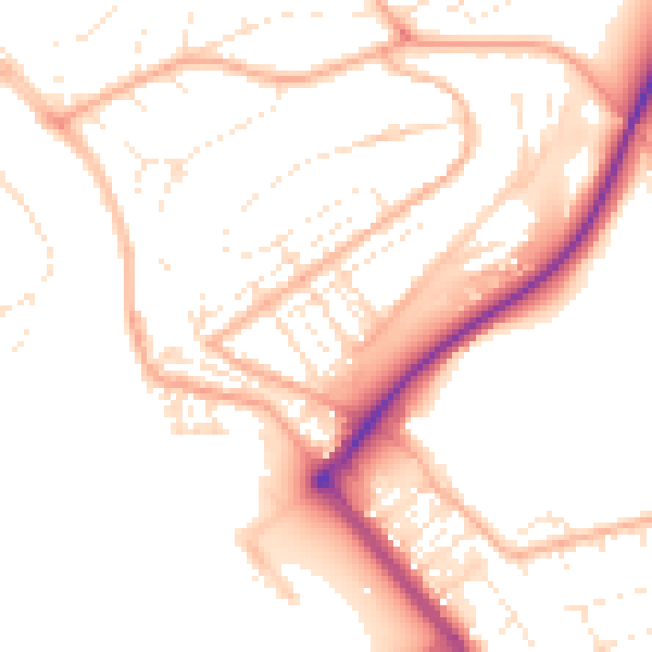 Daytime road noise heatmap for PL5 1AY