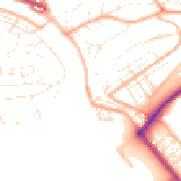 Daytime road noise heatmap for PL5 1BE