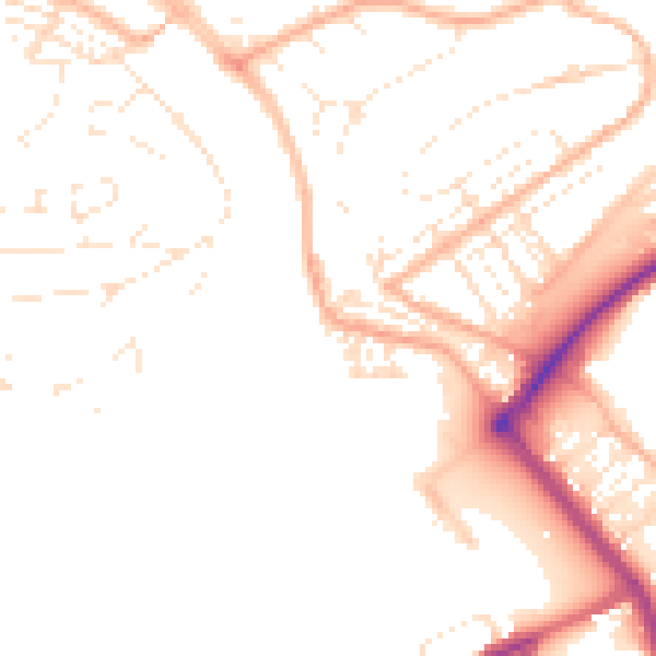 Daytime road noise heatmap for PL5 1BG