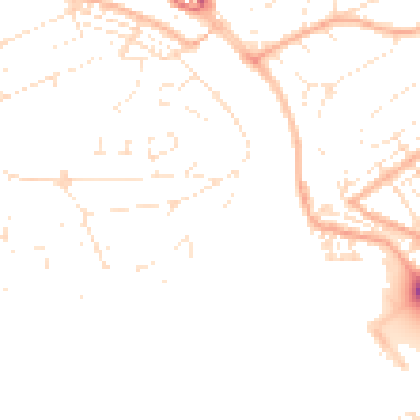 Daytime road noise heatmap for PL5 1BP