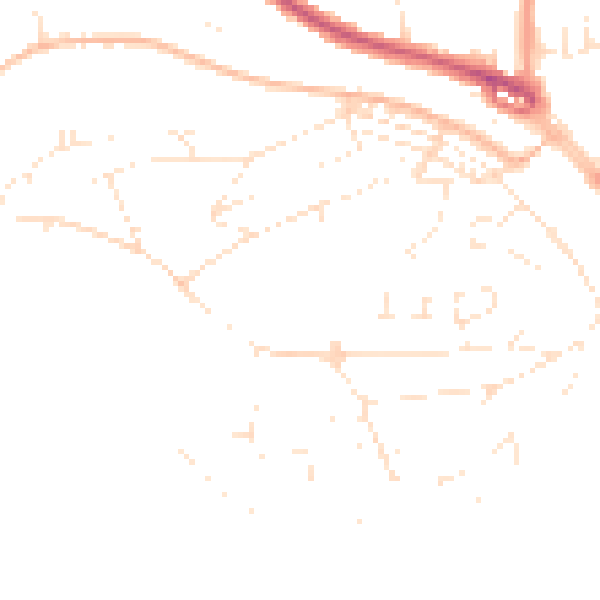 Daytime road noise heatmap for PL5 1DJ