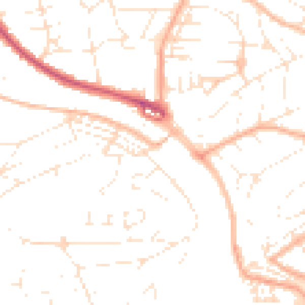 Daytime road noise heatmap for PL5 1EF