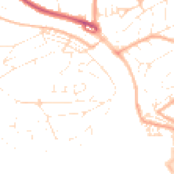 Daytime road noise heatmap for PL5 1EZ