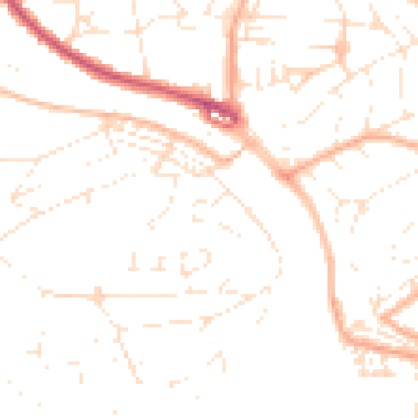 Daytime road noise heatmap for PL5 1FG
