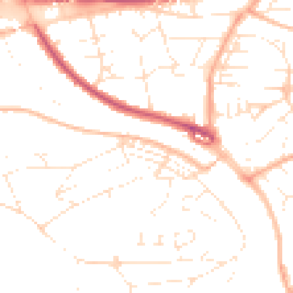Daytime road noise heatmap for PL5 1JL