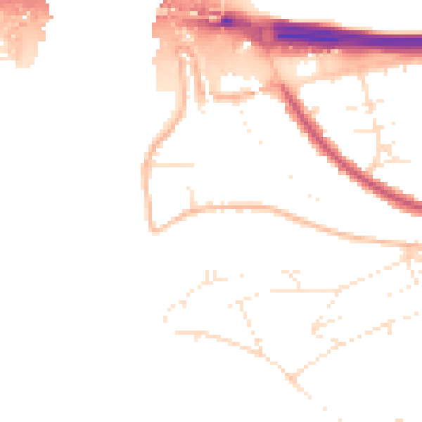Daytime road noise heatmap for PL5 1JP