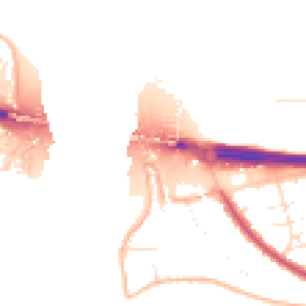 Daytime road noise heatmap for PL5 1LD