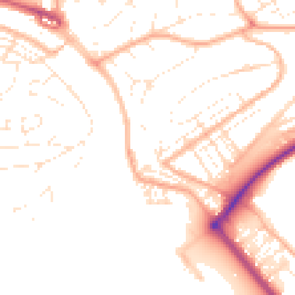 Daytime road noise heatmap for PL5 1SE