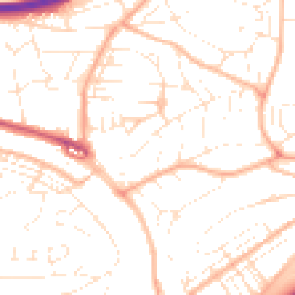 Daytime road noise heatmap for PL5 1TR