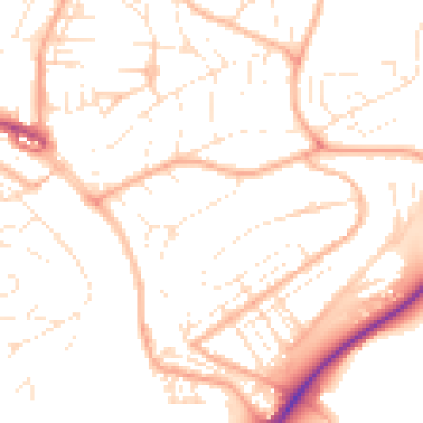 Daytime road noise heatmap for PL5 1UN