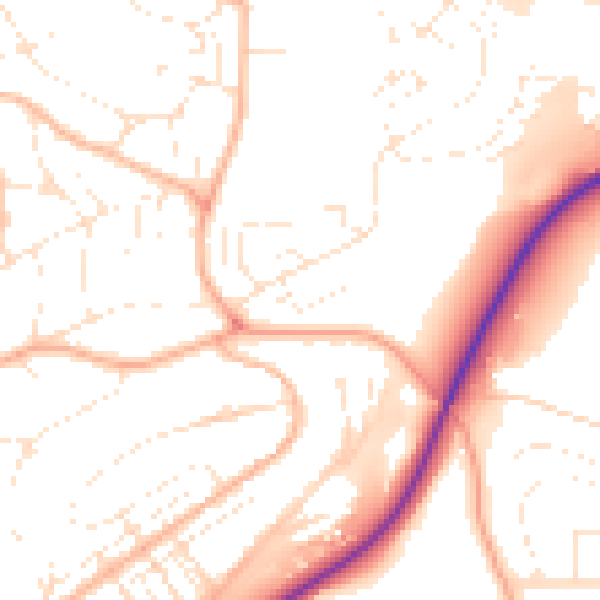 Daytime road noise heatmap for PL5 2AT