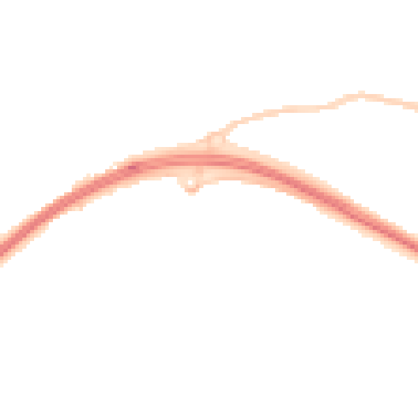 Night-time road noise heatmap for PL5 2DS
