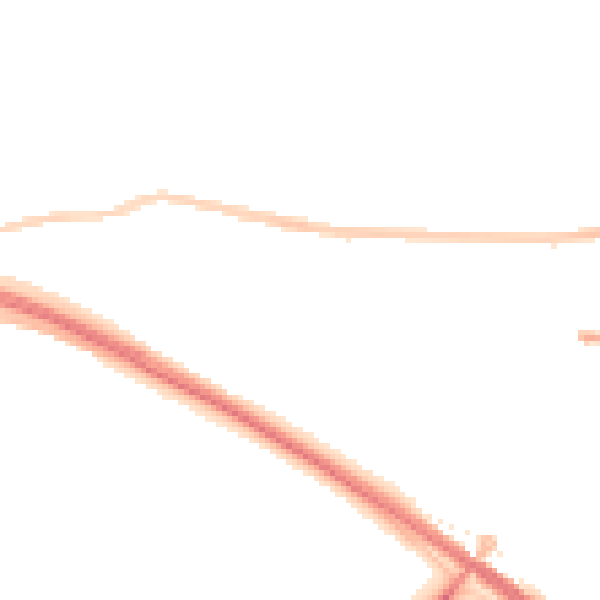 Night-time road noise heatmap for PL5 2LA
