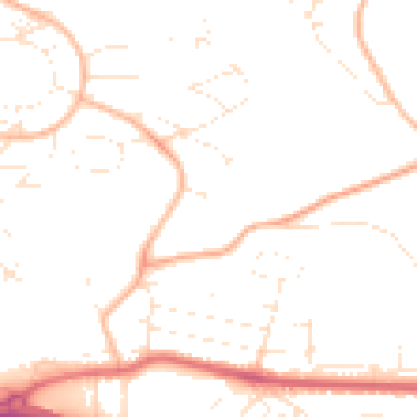 Daytime road noise heatmap for PL5 2PA