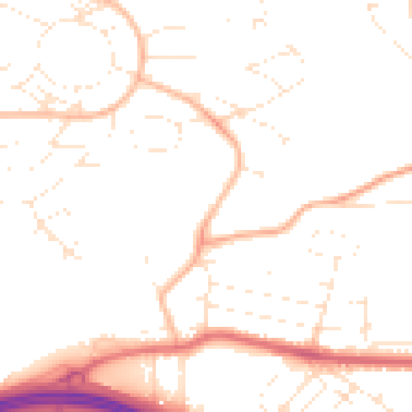 Daytime road noise heatmap for PL5 2RB