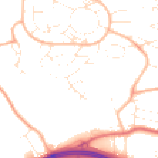 Daytime road noise heatmap for PL5 2RP