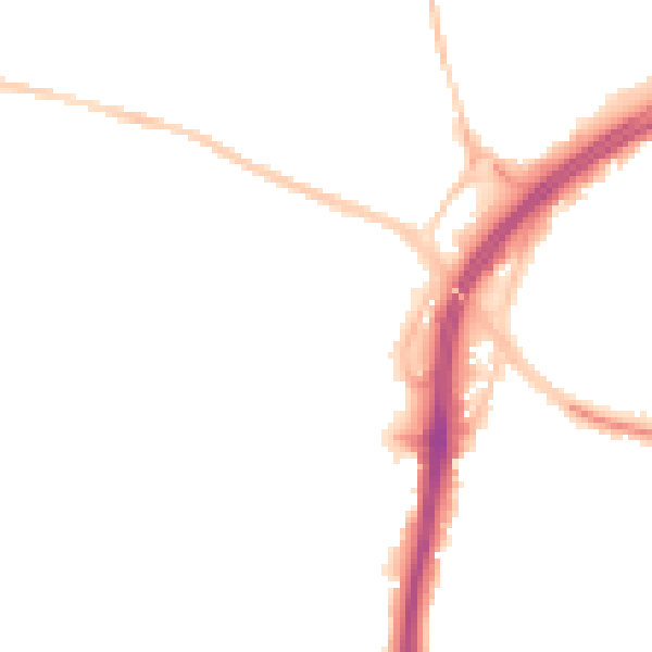 Night-time road noise heatmap for PL5 3BG
