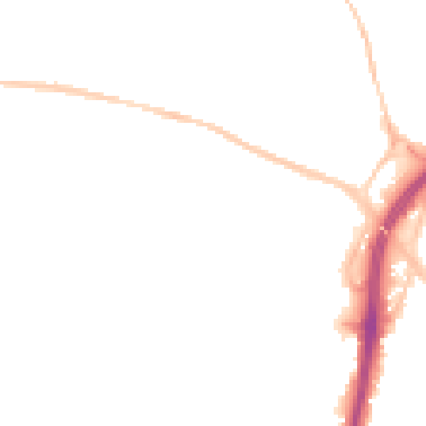 Night-time road noise heatmap for PL5 3DB