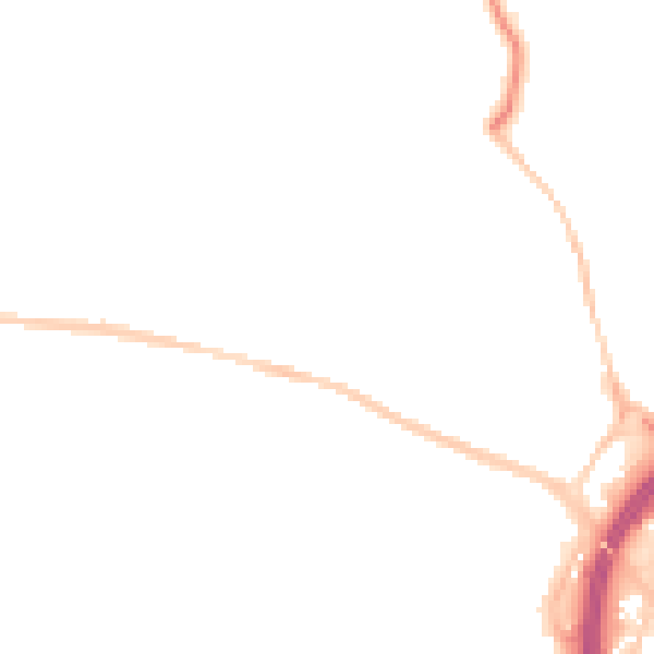 Night-time road noise heatmap for PL5 3FA