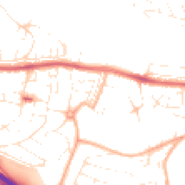 Daytime road noise heatmap for PL5 3PA