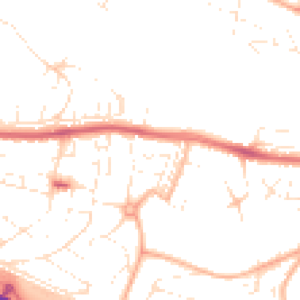 Daytime road noise heatmap for PL5 3PB