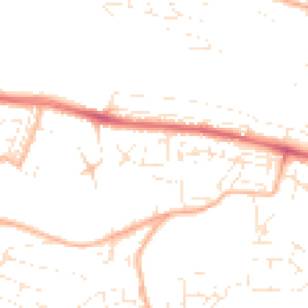 Daytime road noise heatmap for PL5 3RY