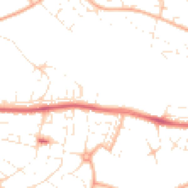 Daytime road noise heatmap for PL5 3SH