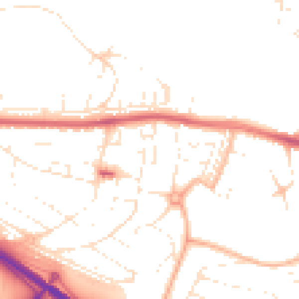 Daytime road noise heatmap for PL5 3SR