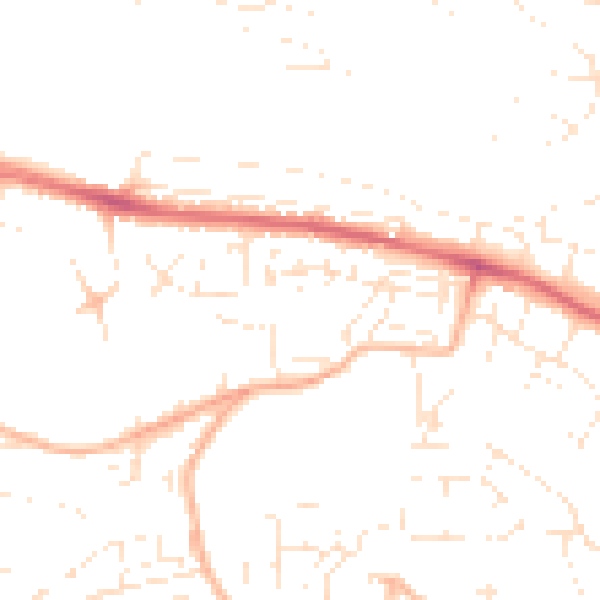 Daytime road noise heatmap for PL5 3TR
