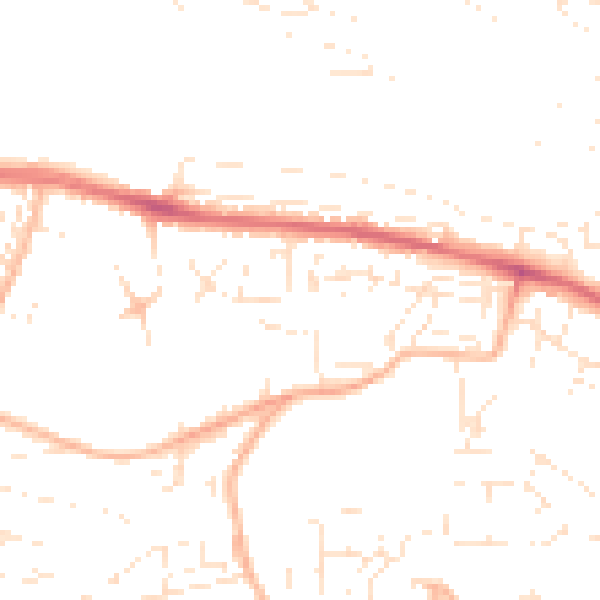 Daytime road noise heatmap for PL5 3TS