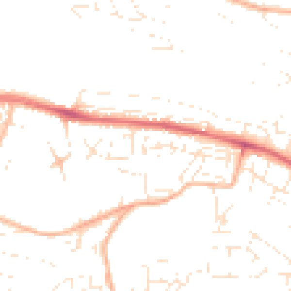 Daytime road noise heatmap for PL5 3TT