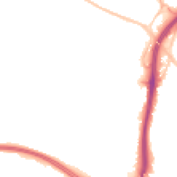 Night-time road noise heatmap for PL5 3UJ
