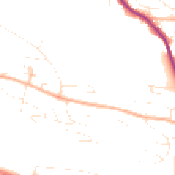 Daytime road noise heatmap for PL5 4AF
